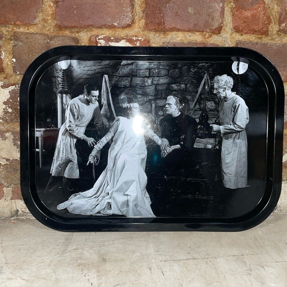 BRIDE OF FRANKENSTEIN Tin Metal TV Serving Tray 11x15.5" Universal Monsters